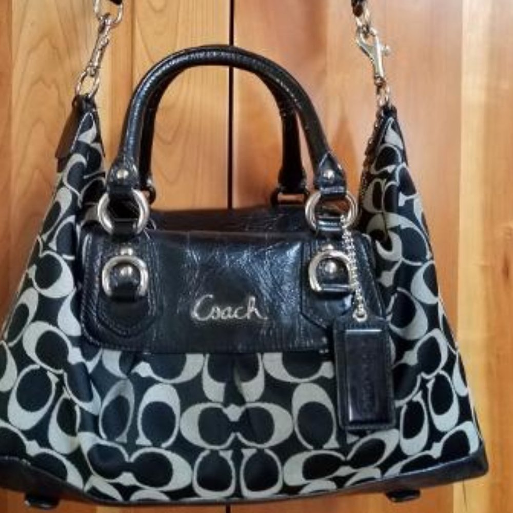 Coach signature medium size purse.